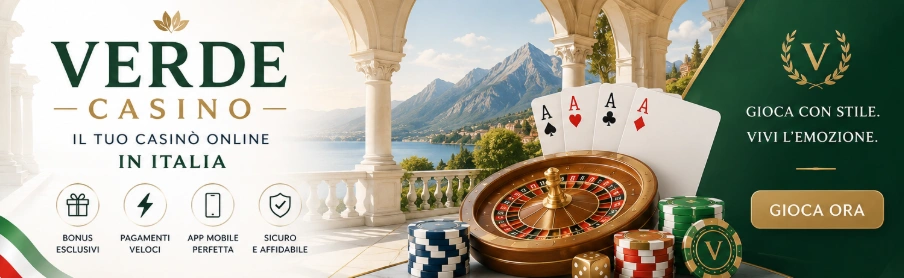 Verde Casino Italia con bonus esclusivi, pagamenti rapidi, app mobile ottimizzata e casinò online sicuro